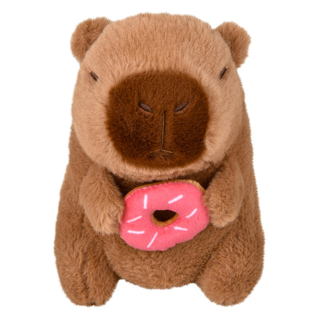 Capybara Plush Holding Food 6.5"