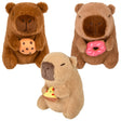 Capybara Plush Holding Food 6.5"