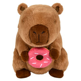Capybara Plush Holding Food 12"