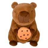 Capybara Plush Holding Food 12"