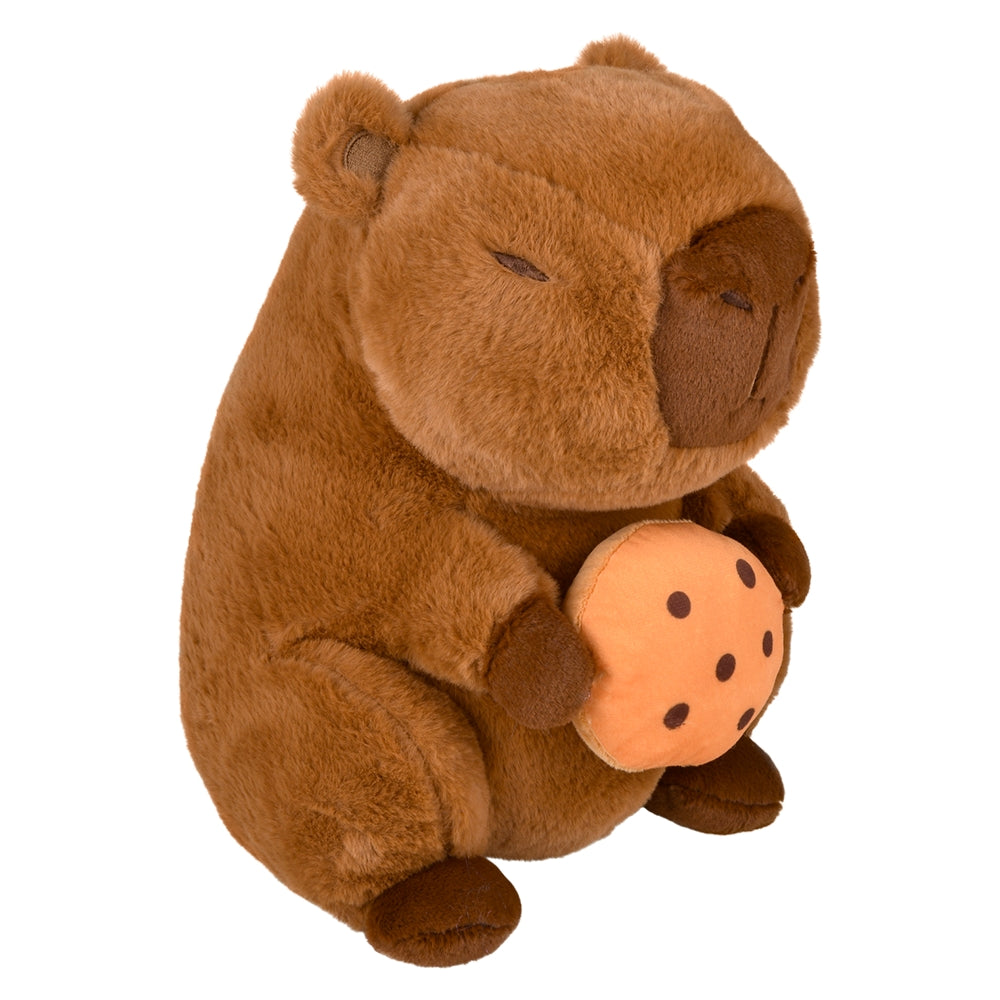 Capybara Plush Holding Food 12"
