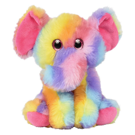 Plush Elephant 13" Rainbow Pastel