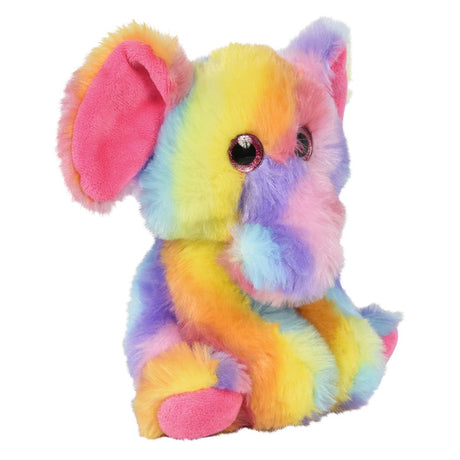Plush Elephant 13" Rainbow Pastel