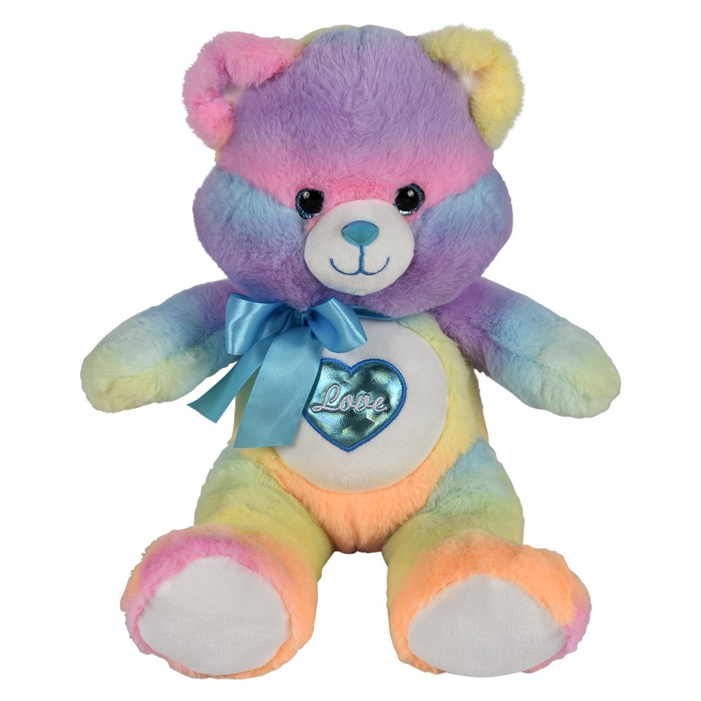 Cotton Candy Heart Bear 15"