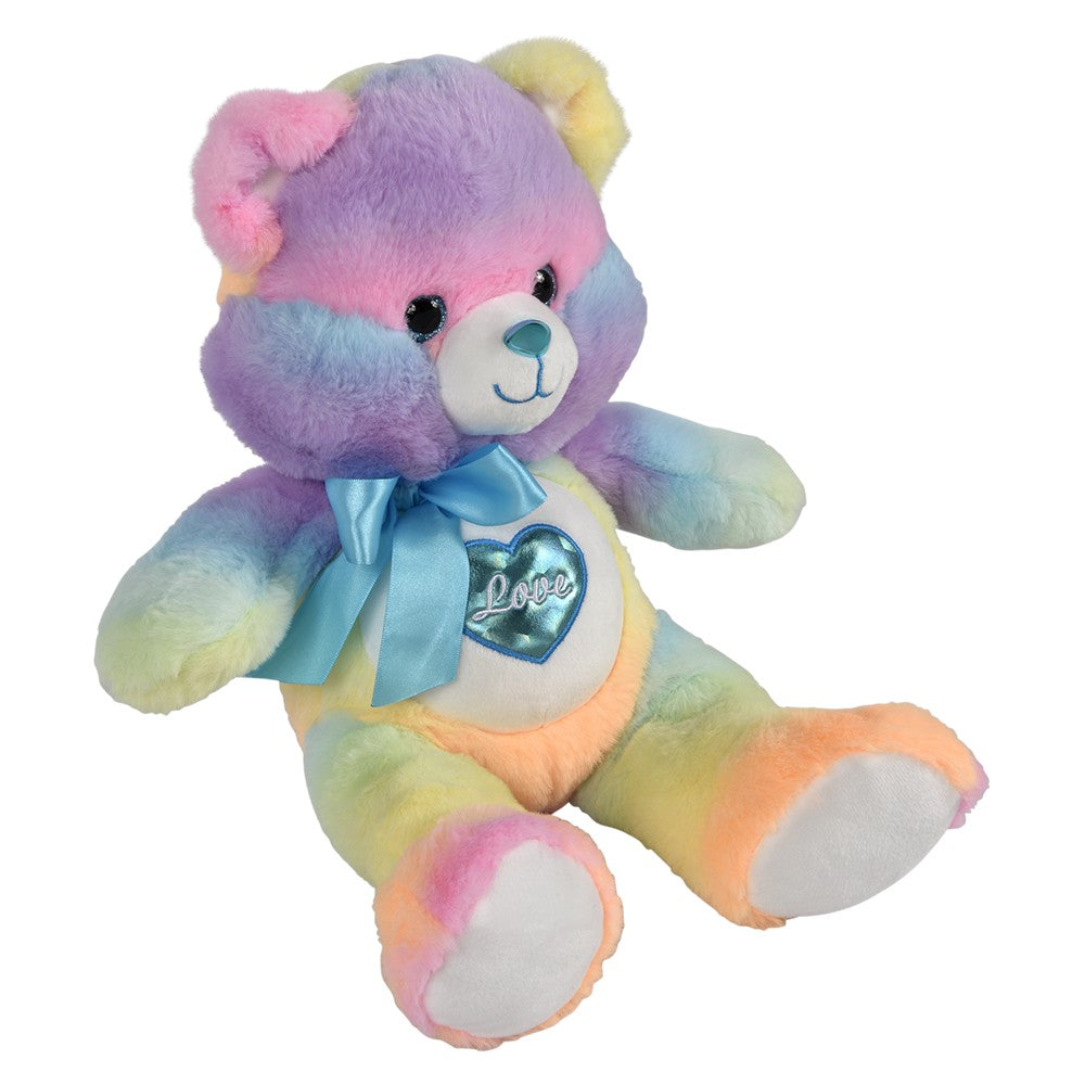Cotton Candy Heart Bear 15"