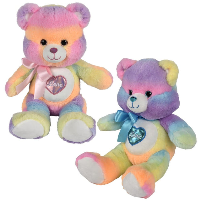 Cotton Candy Heart Bear 15"