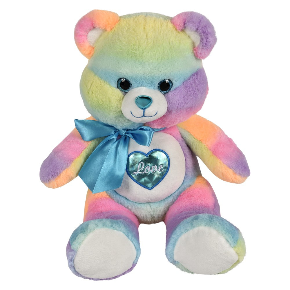 Cotton Candy Heart Bear 18"