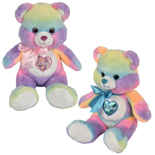 Cotton Candy Heart Bear 18"