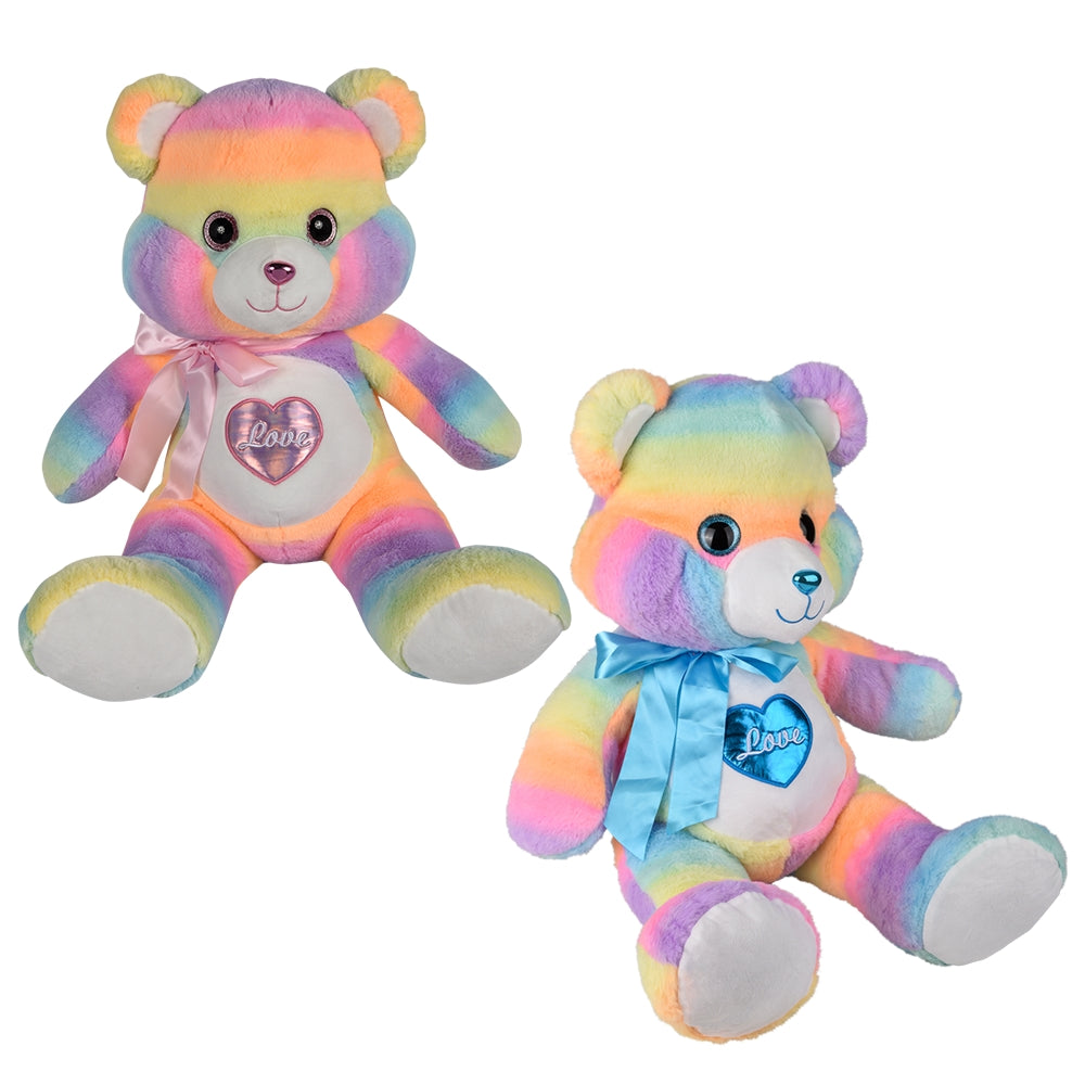 Cotton Candy Heart Bear Plush (32 in)