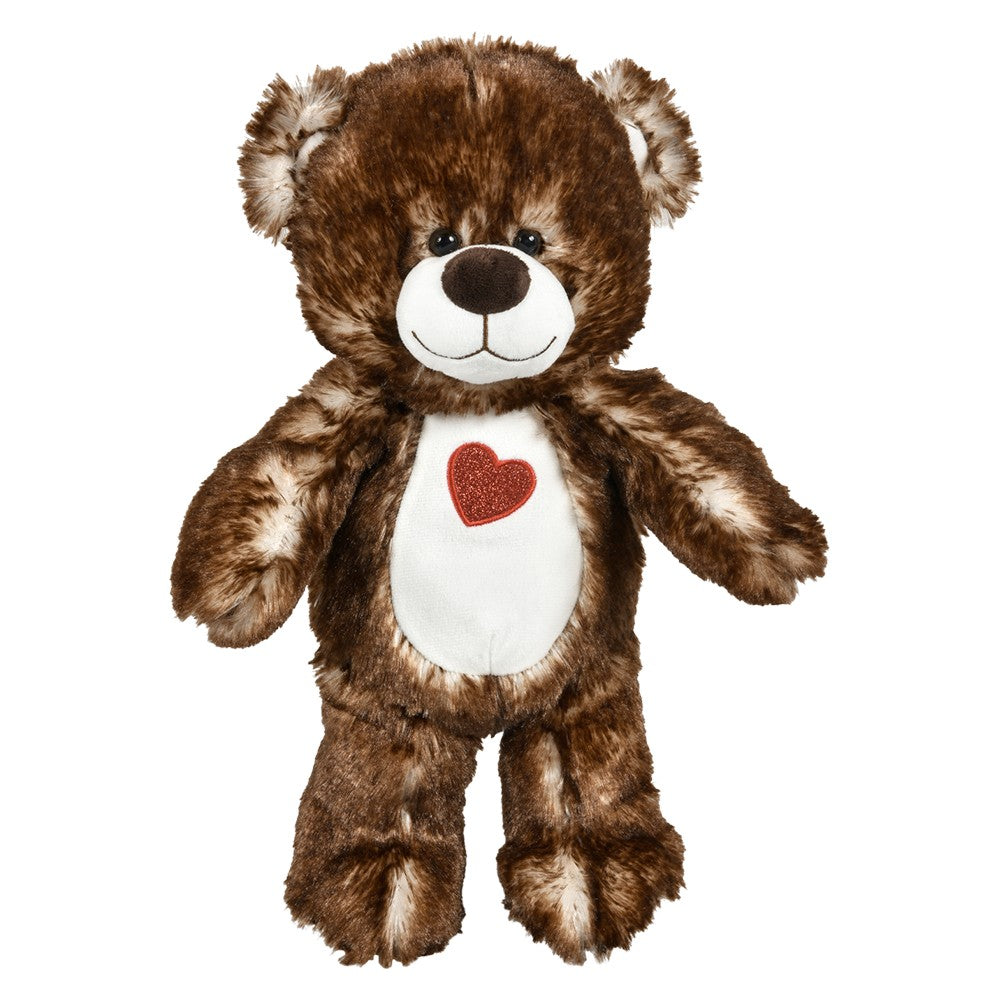 Plush Heart Bears 15.5" Cotton Candy Natural