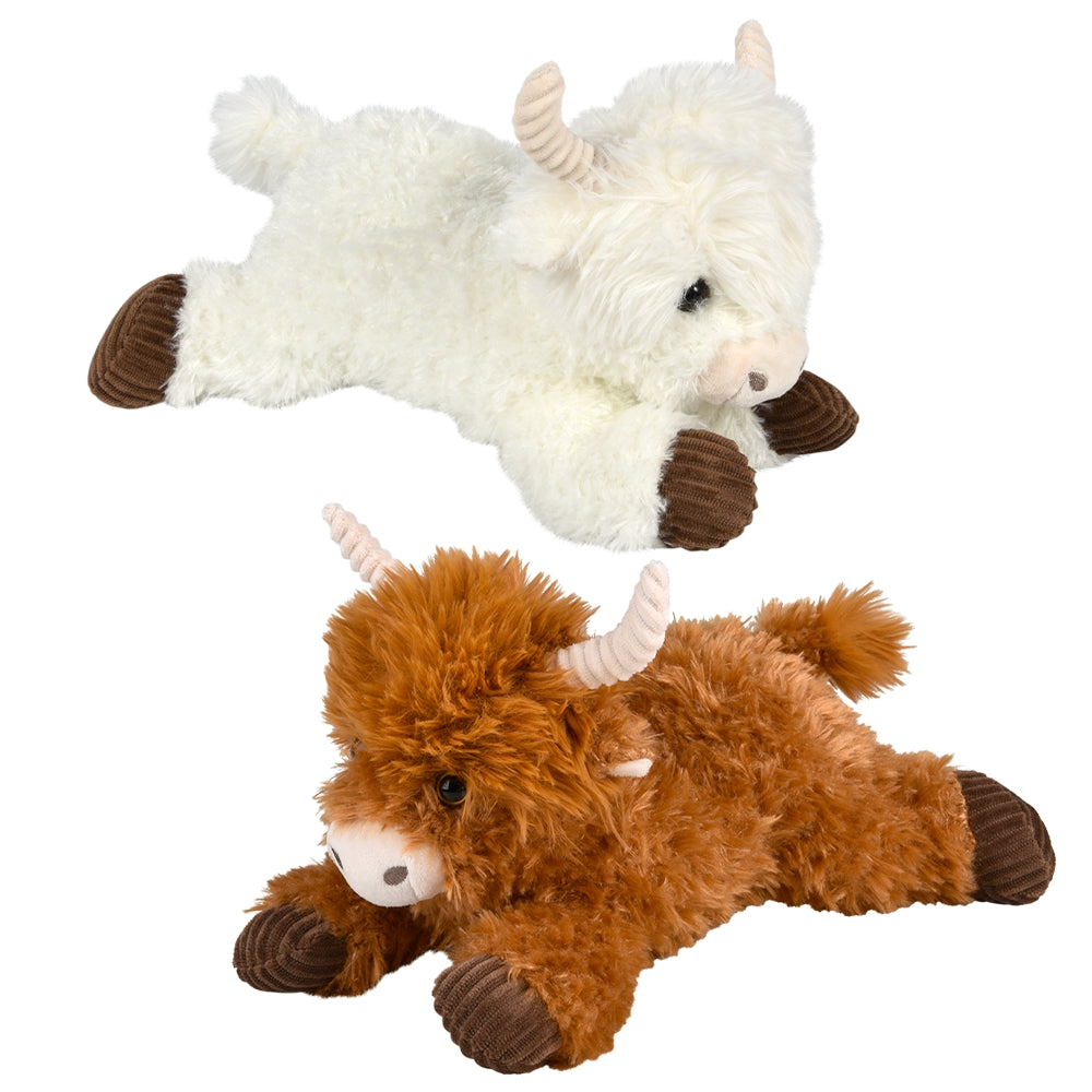 Highland Cow Plush 12" Laying (1 PC)