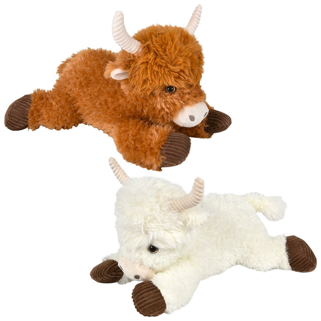 Highland Cow Plush 15" Laying Cow