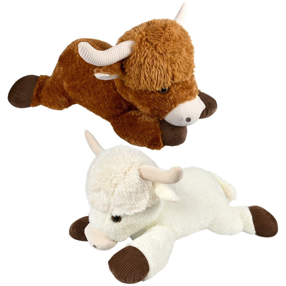 Highland Cow Plush 33" Laying Cow