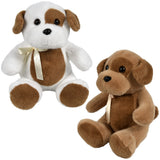 Plush Sitting Mink Dog 12"