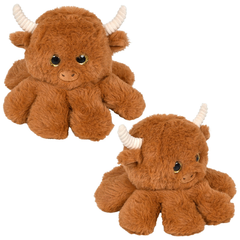 Plush Octo-Highland Cow 6.5"