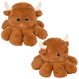 Plush Octo-Highland Cow 6.5"
