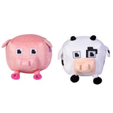Pixel Cow & Pig Plush (16" x 11")