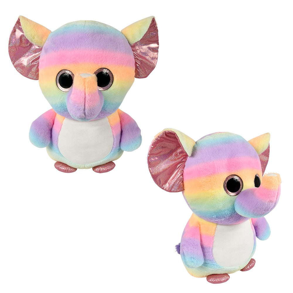 Plush Elephant 27" Plump Pal Rainbow Elephant