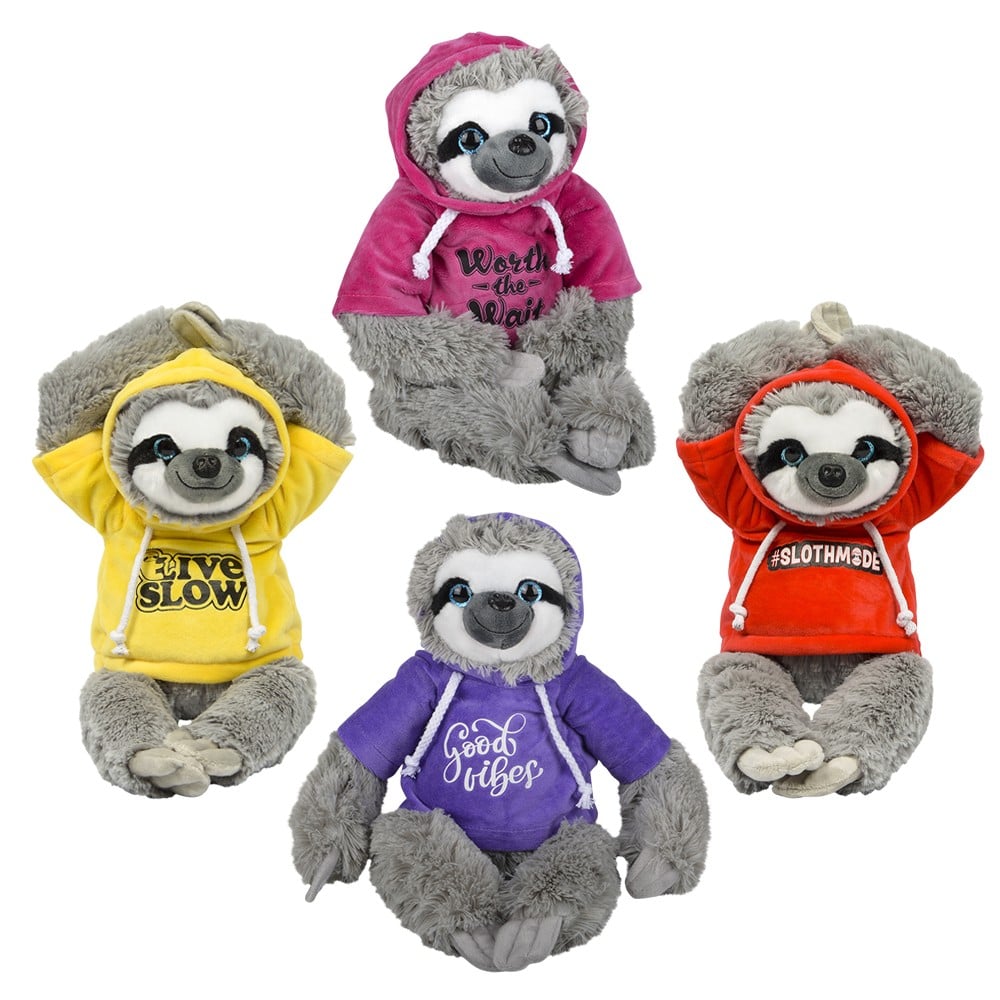 Plush Sloth With Hoodie (1 PC)