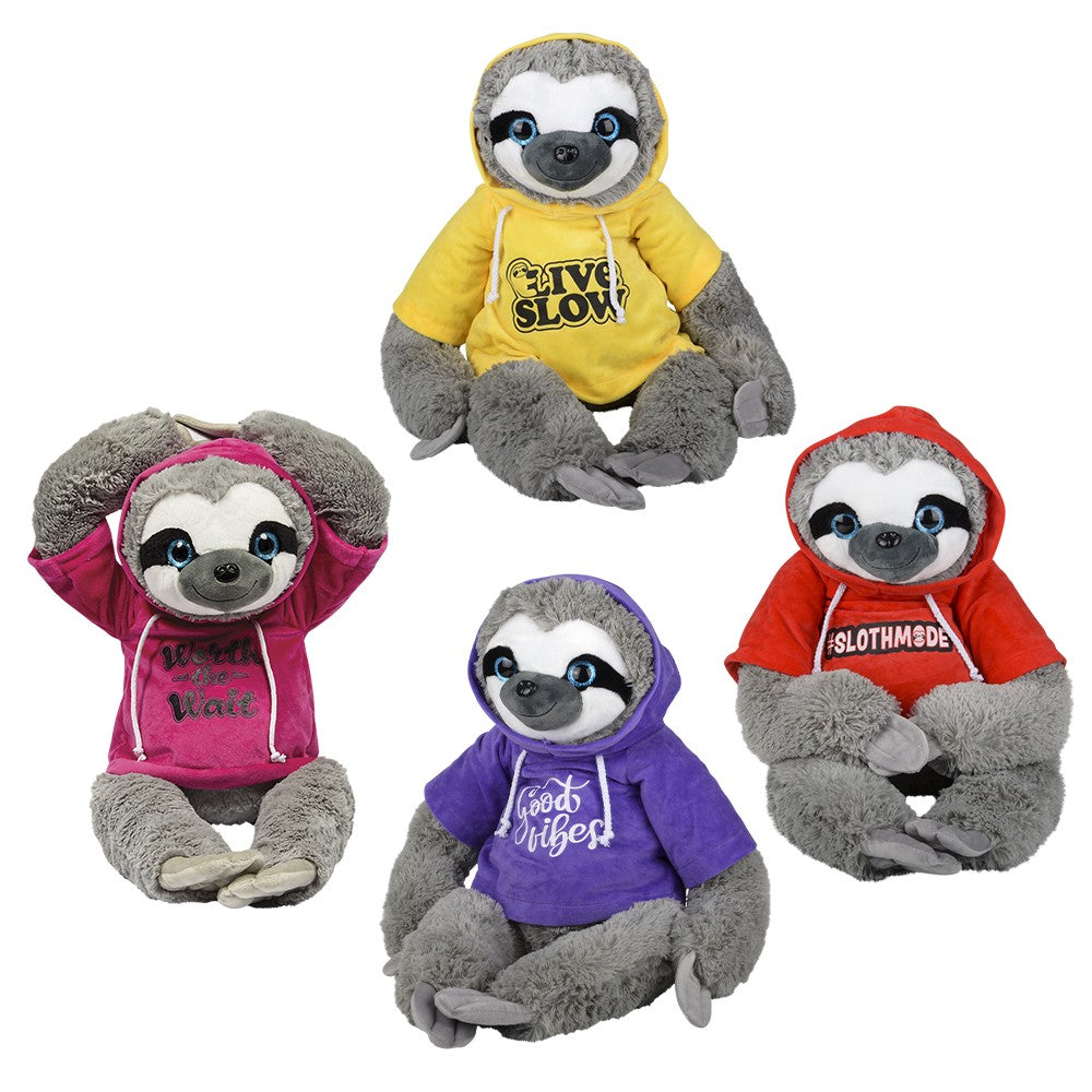 Plush Sloth With Hoodie 29"