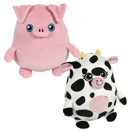 Squishy-Ishy Pig And Cow Plush (8 in.)