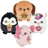 Squishy Plush Foodie Animals (20" )