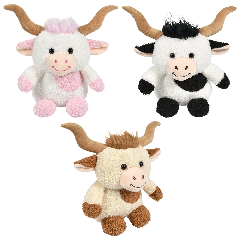 Plush Longhorn Cattle 8"