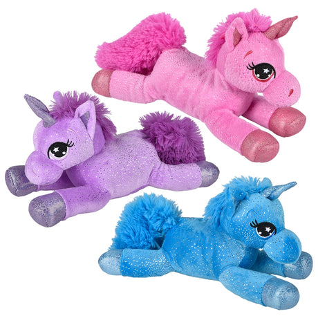 Plush Unicorn Laying Toy 10" Mink Highlight
