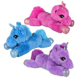 Unicorn Plush 20" Mink Highlight Laying Unicorn