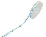 3/8"x 25 yards Royal Blue It's a Girl Baby Shower Printed Grosgrain Gift Ribbon
