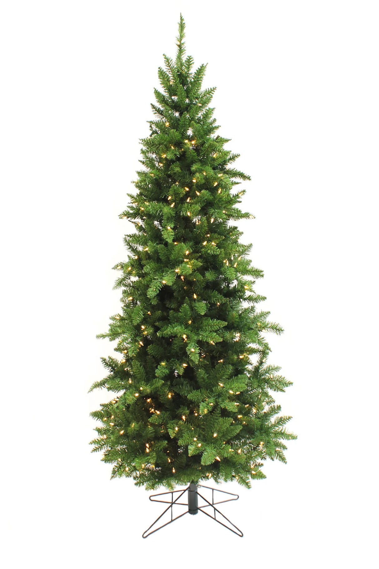 Prelit Slim Mixed Spruce Christmas Tree with Warm White Lights