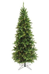 Prelit Slim Mixed Spruce Christmas Tree with Warm White Lights