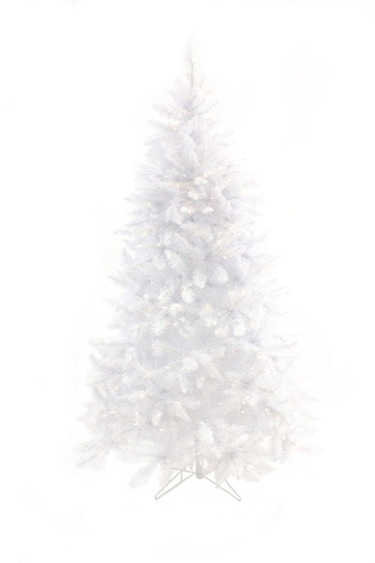 Prelit White Spruce Tree