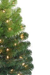24" Pre-lit Tabletop Ombre Green Christmas Tree with Plastic Stand