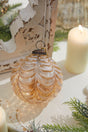 4" Draped Golden Glass Ornament