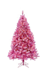 Prelit Light Pink Christmas Tree with Warm White Lights