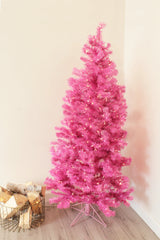 Prelit Light Pink Christmas Tree with Warm White Lights