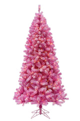 Prelit Light Pink Christmas Tree with Warm White Lights