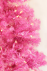 Prelit Light Pink Christmas Tree with Warm White Lights