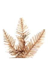 Champagne Gold Slim Prelit Christmas Tree with Warm White Lights