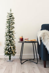 Prelit Snow Flocked Pencil Tree