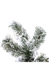Heavy Snow Flocked Angel Pine Christmas Tree with Metal Stand