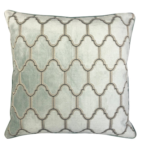 Alaya Moorish Cut Velvet Pillow - Geometric Pattern, 24" X 24" (1 Pillow)