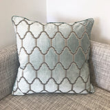 Alaya Moorish Cut Velvet Pillow - Geometric Pattern, 24" X 24" (1 Pillow)