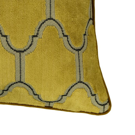 Alaya Moorish Cut Velvet Pillow - Geometric Pattern, 23" X 23" (1 Piece)