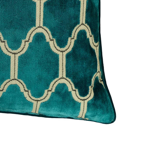 Alaya Moorish Cut Velvet Pillow - Geometric Pattern, 23" X 23" (1 Piece)