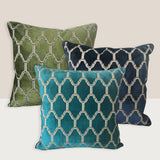 Alaya Moorish Cut Velvet Pillow - Geometric Pattern, 23" X 23" (1 Piece)