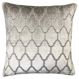 Alaya Moorish Cut Velvet Pillow - Geometric Pattern, 24" X 24" (1 Pillow)