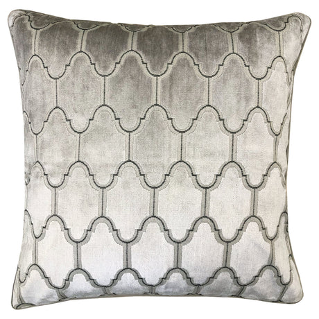 Alaya Moorish Cut Velvet Pillow - Geometric Pattern, 24" X 24" (1 Pillow)