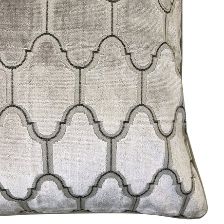 Alaya Moorish Cut Velvet Pillow - Geometric Pattern, 24" X 24" (1 Pillow)